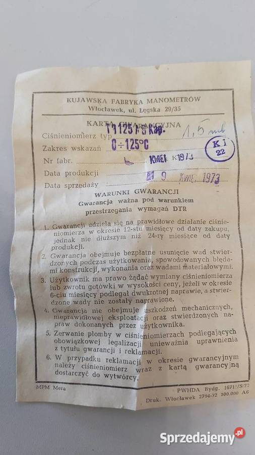 Oryginalny czujnik temperatury oleju do marki Wyszków