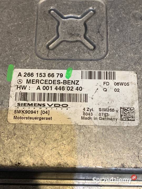 Komputer silnika MERCEDES A2661536679 komputery wielkopolskie Margonin