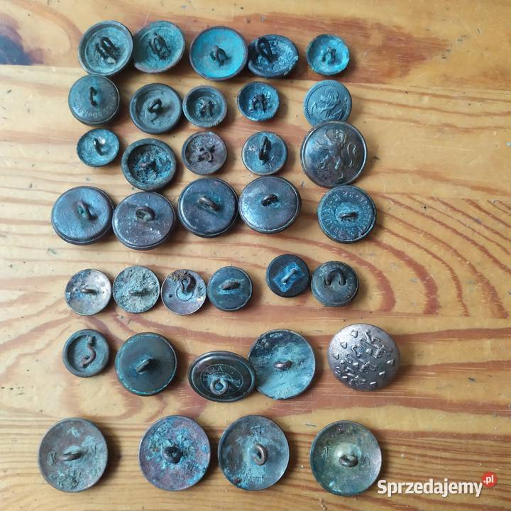 Guziki wojskowe Militaria Złocieniec