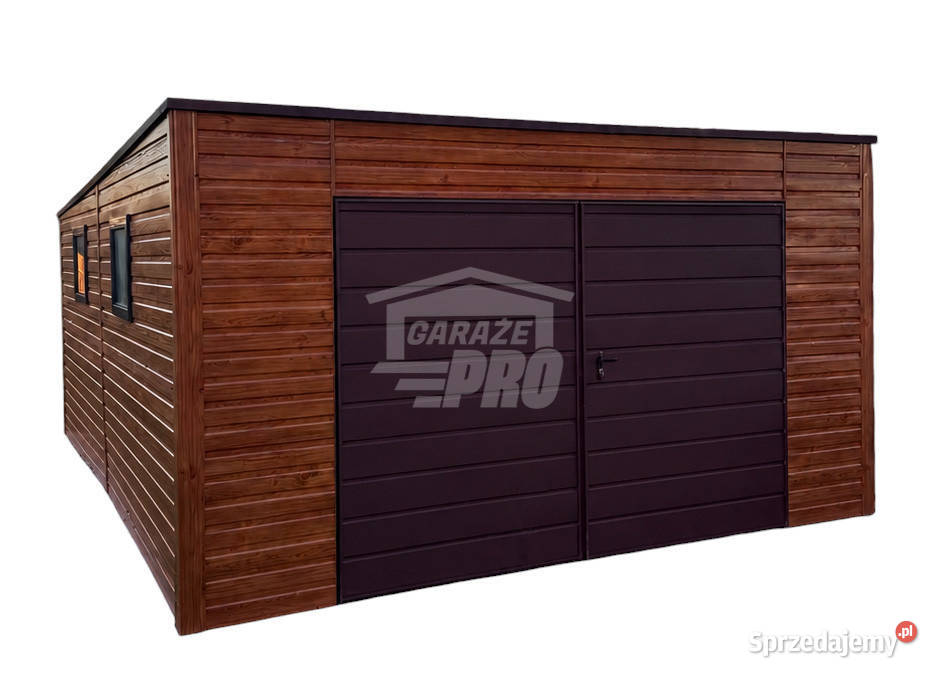 Garaz blaszany 45x6 m brama dwuskrzydłowa 2x Garaże i miejsca postojowe Legnica