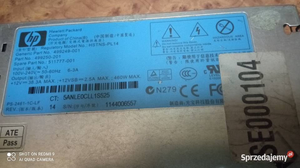 Zasilacze do HP sprzedam HP/Compaq