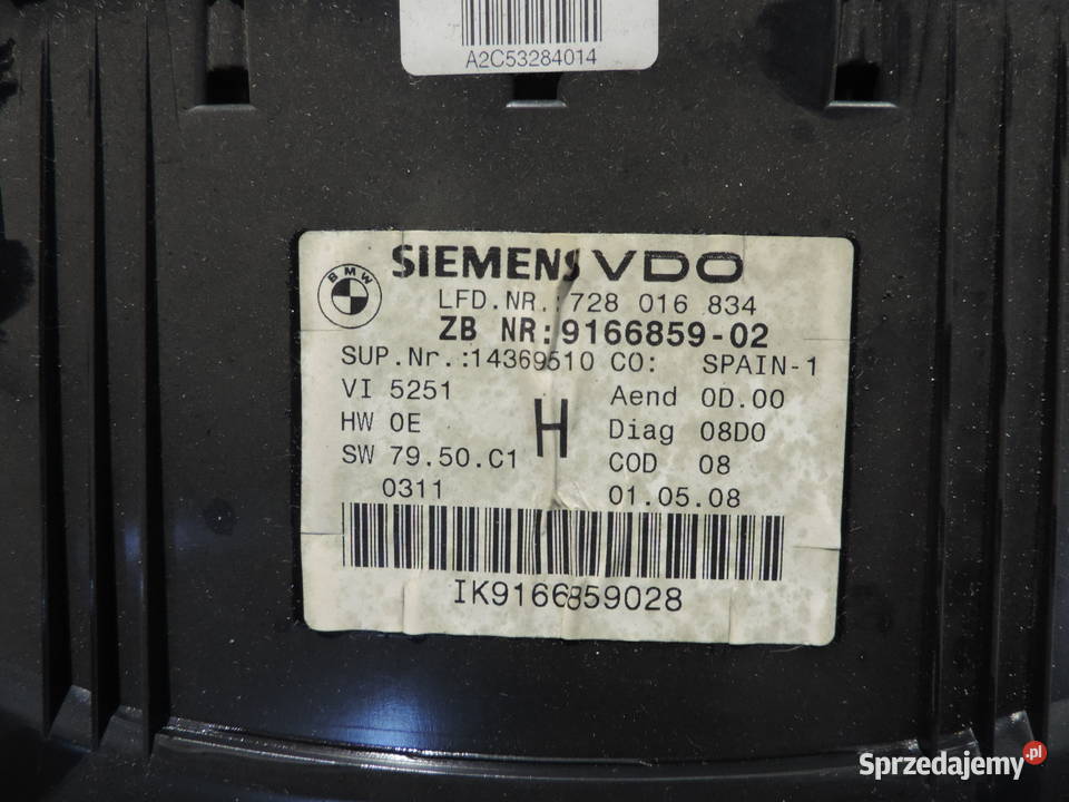 LICZNIK ZEGARY BMW E90 E91 30D 916685902 Wyposażenie wnętrza Nowy Sącz