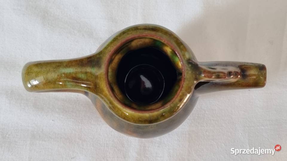 Dzbanekczajnikwazon ceramika bułgarska Trojan wielokolorowy Warszawa