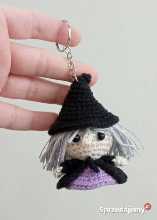 Czarownica wykonana na szydełku brelok zawieszka łódzkie Łask