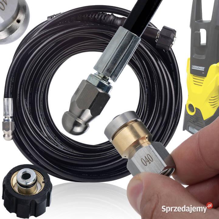 Wąż do Czyszczenia Kanalizacji 20m Gwint M22 2 Osprzęt do myjek sprzedam