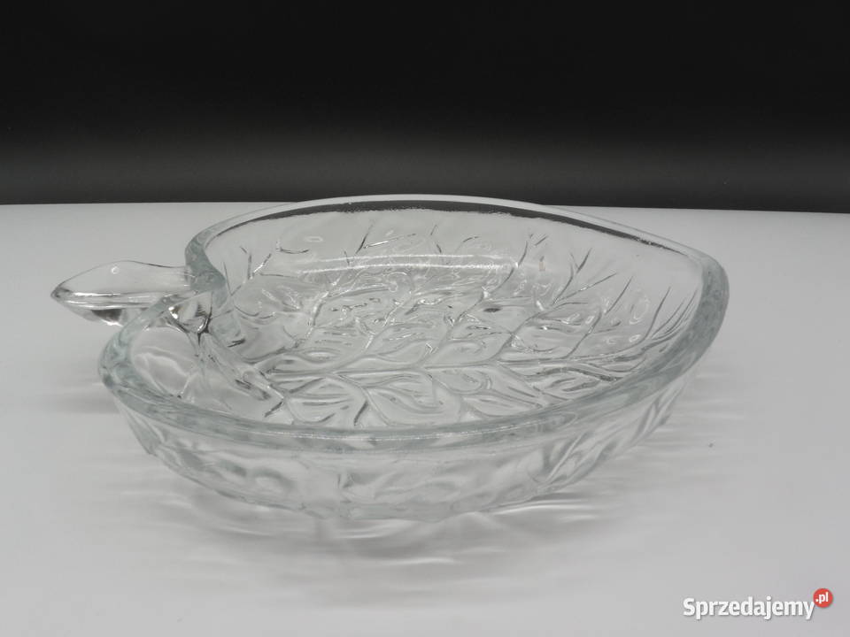 Stara Szklana Miseczkasalaterka LISTEK JABŁUSZKO