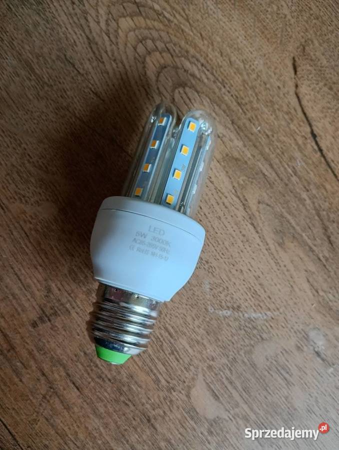 LED żarówka świetlówka 5W 15W75W E27 3000K klasa sprzedam