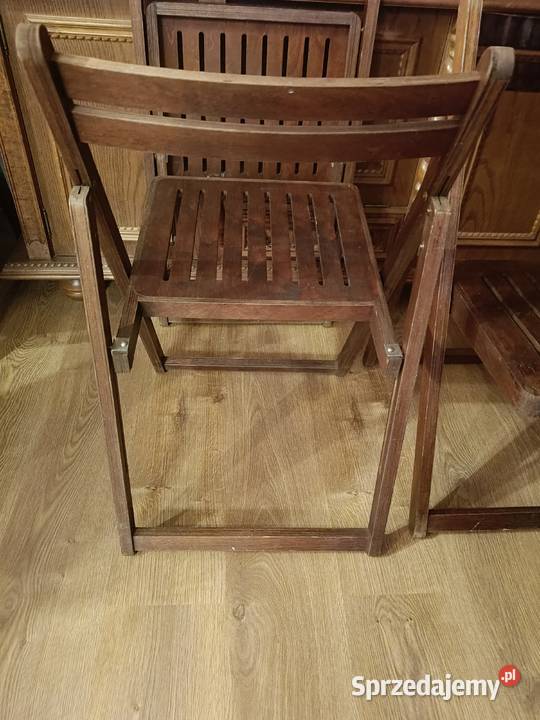 Krzesła drewniane składane Lipno