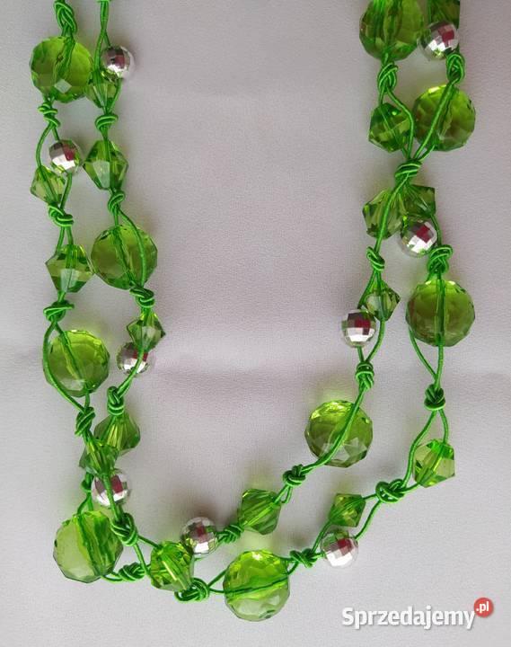 Naszyjnik kolczyki ZIELONY Hajnówka sprzedam