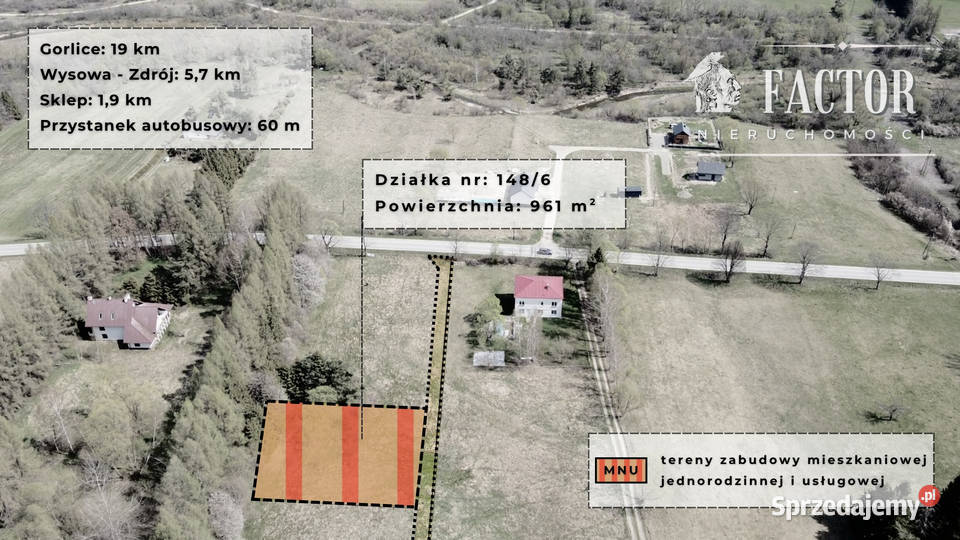 Działki budowlanousługowe w Hańczowej 897 ara do Hańczowa