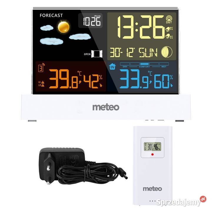 Stacja pogodowa METEO SP110B z DCF biała