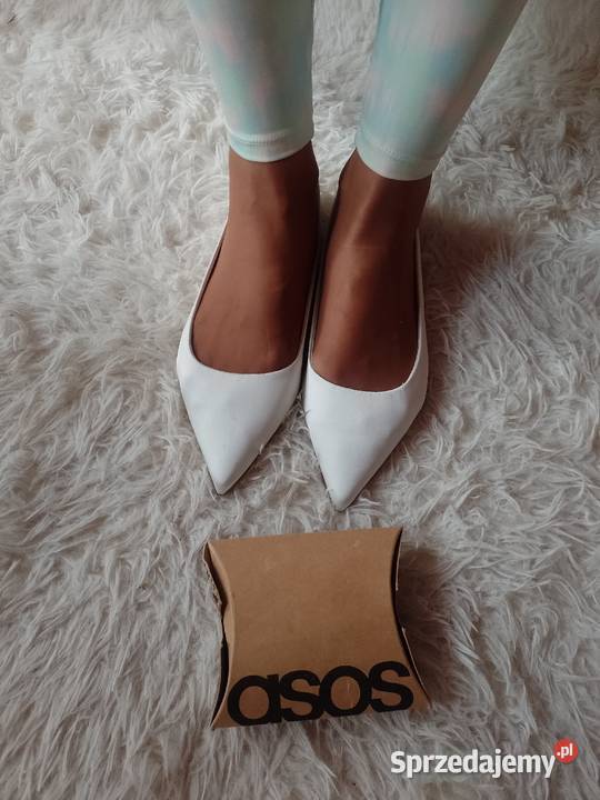 40 ASOS Design Białe baleriny z Londynu NOWE Kraków sprzedam