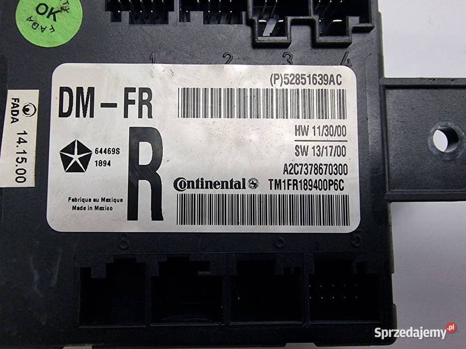 MODUŁ MASERATI GHIBLI 52851639AC Lipno