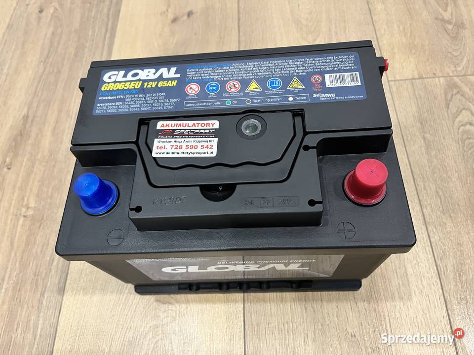 AKUMULATOR ROZRUCHOWY GLOBAL 65AH osobowe Wrocław