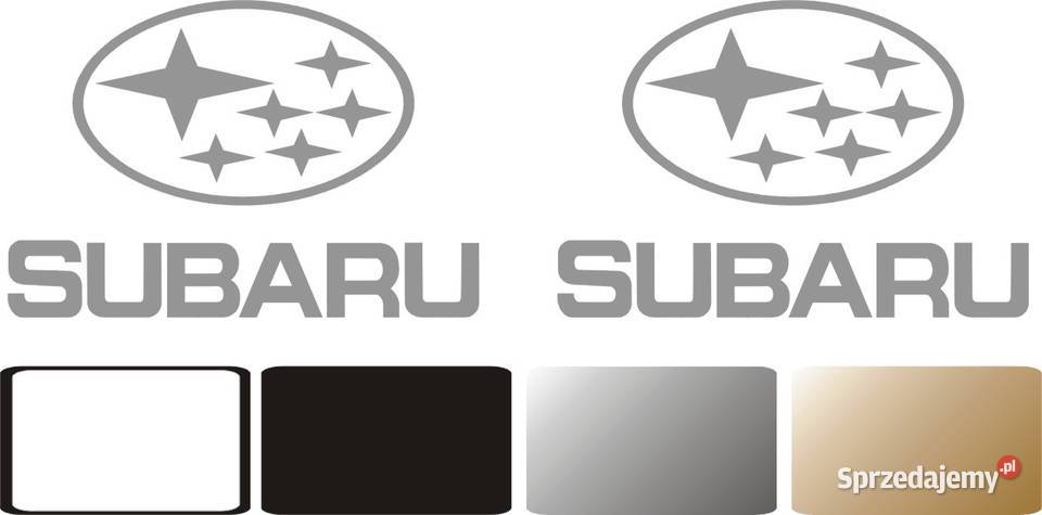 SUBARU 15x10 srebrne naklejki na samochód Naklejki Kraków