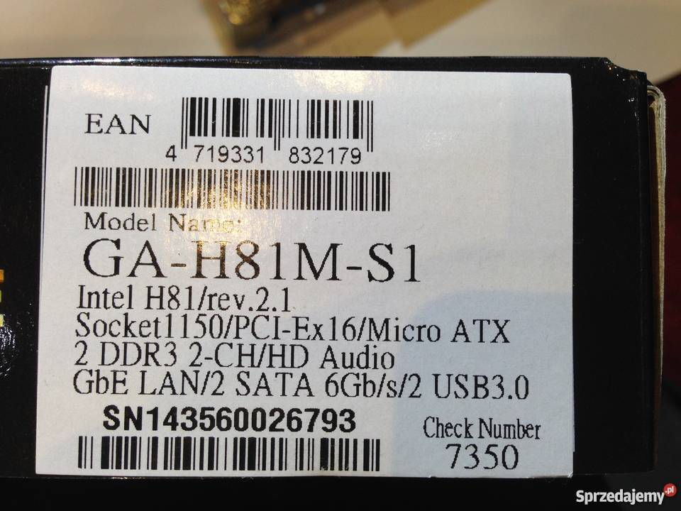 Płyta główna Gigabyte GAH81MS1 GW12 mcy małopolskie Kraków