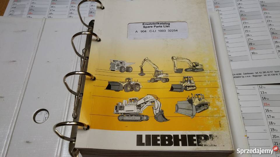 Katalog części Liebherr A 904 CLI 1003 32254 Szamotuły