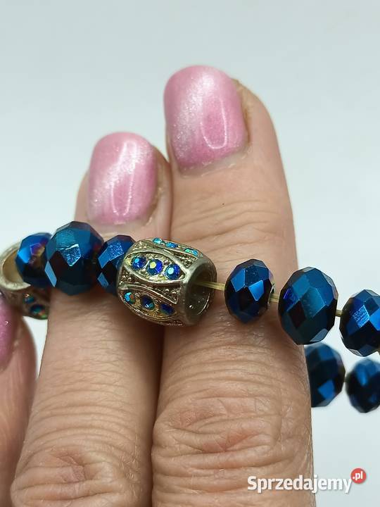 Bransoletka na gumce piękne szlify metalowe Zamość