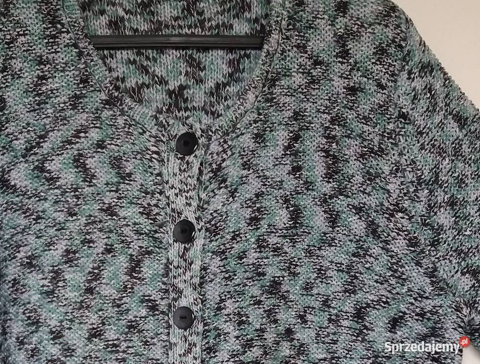 XXL Solidny sweter w niebieskiej tonacji Gliwice