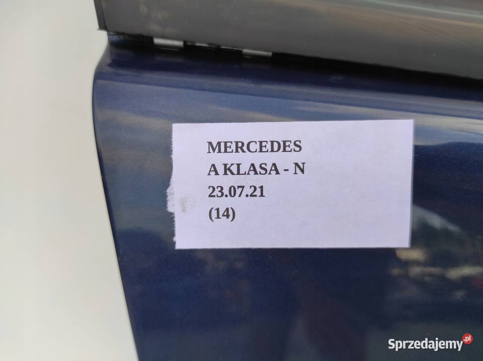 DRZWI PRAWY PRZÓD GOŁE MERCEDES A KLASA osobowe Karoseria Nowy Tomyśl