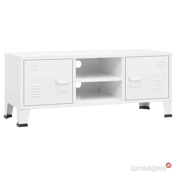 Industrialna szafka pod TV biała 105x35x42 Szafki mazowieckie sprzedam
