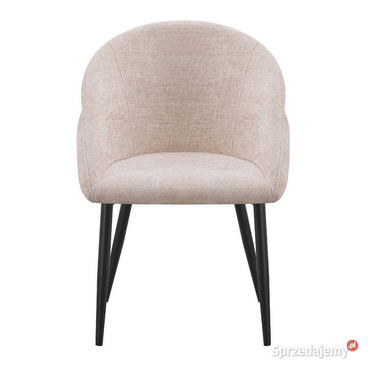 Kubełkowe krzesło tapicerowane Lusso beżowe wielkopolskie Tarchały Małe sprzedam