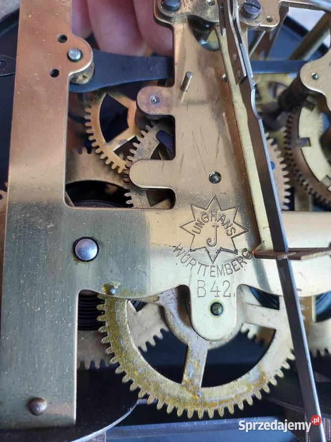 Stary zegar ścienny gabinetowy Junghans 1942r Tczew