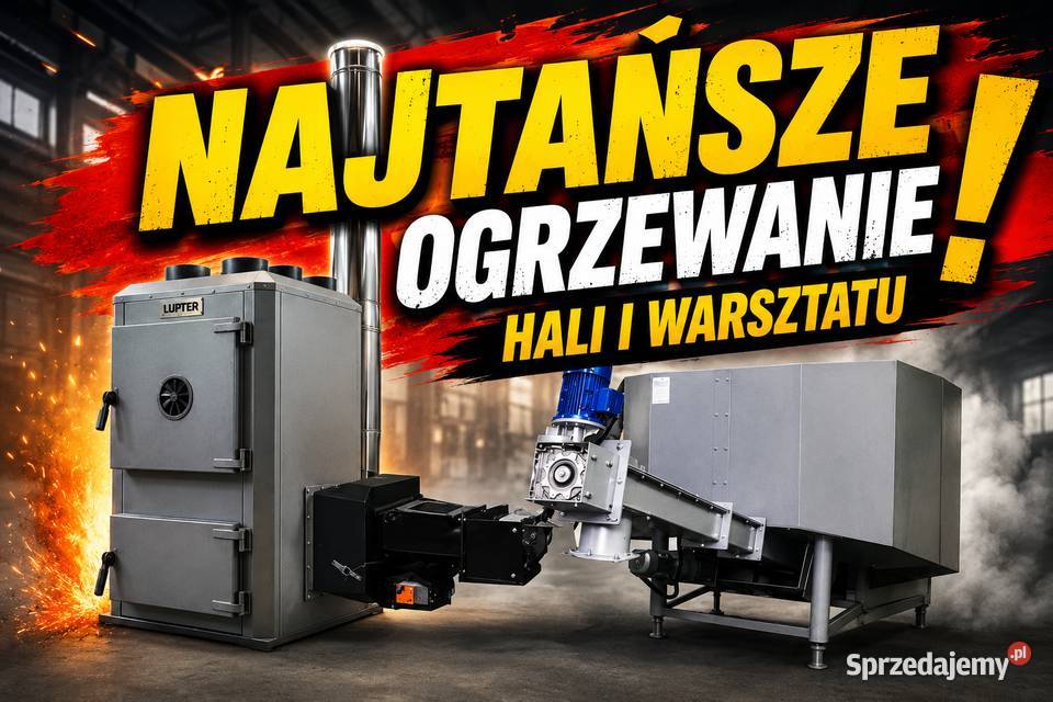 Piec nadmuchowy nagrzewnica na biomasę zrębki Warszawa