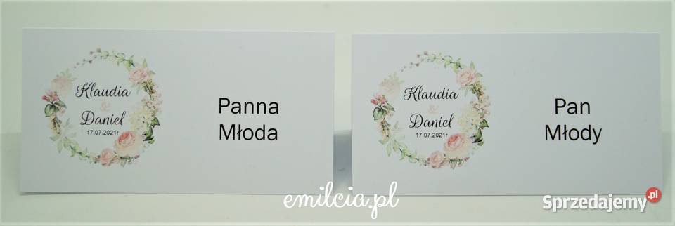 Winietki wykonane na zamówienia ŚLUB Wedding Moda i Styl Zielona Góra