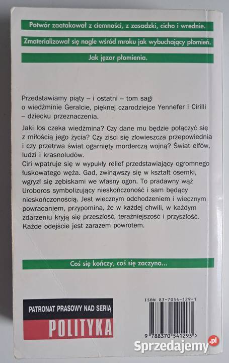 Pani jeziora Andrzej Sapkowski Warszawa sprzedam