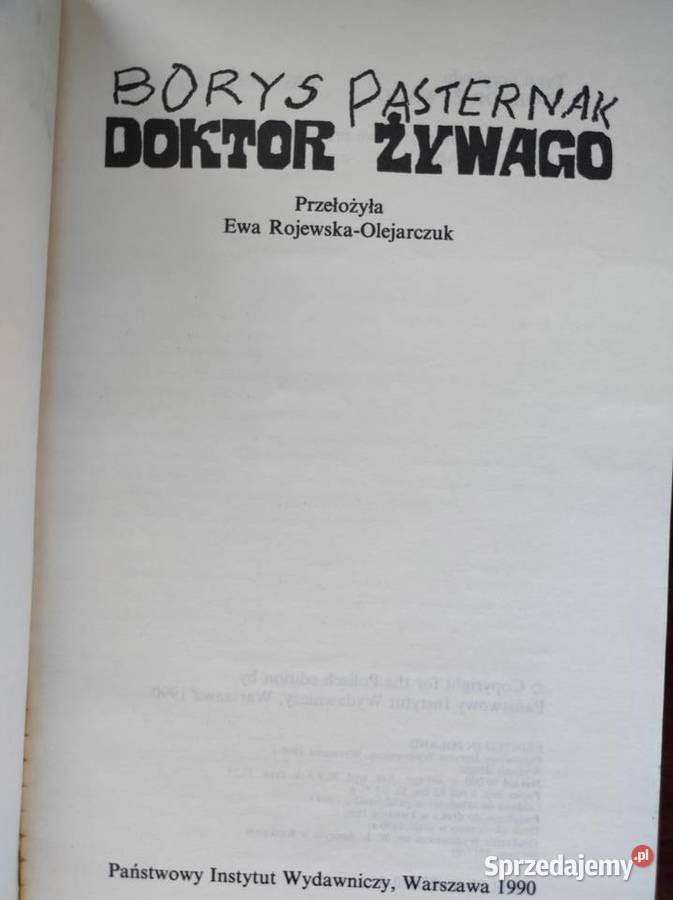 Doktor Żywago Borys Pasternak Kielce