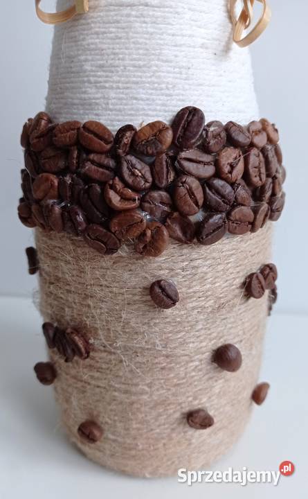 Butelka ręcznie zdobiona Coffe 750 ml Dekoracja Katowice