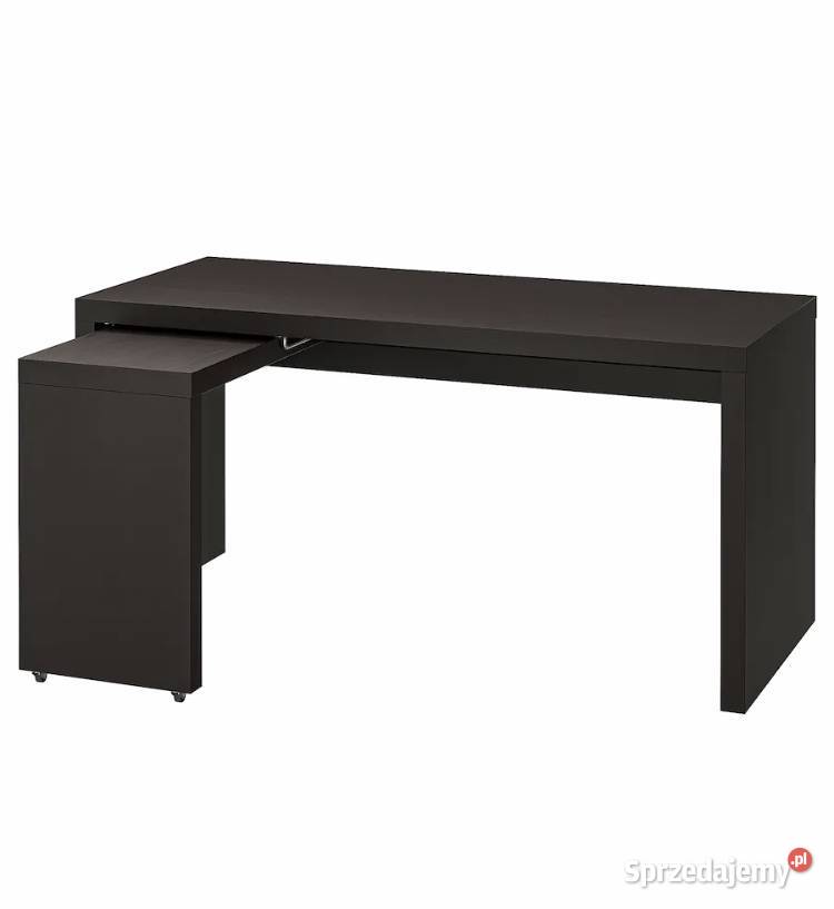 Biurko z wysuwanym panelem Ikea model Malm wielkopolskie Poznań