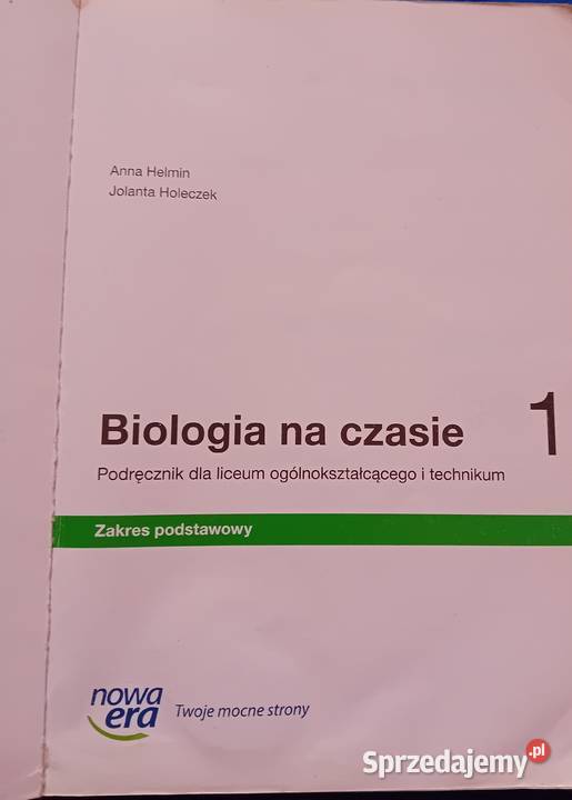 Biologia na czasie1 Zakr podstawowy Liceum i Rok wydania 2019 Koźminek
