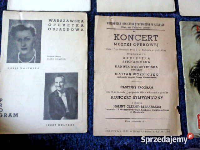 Programy teatralne i muzyczne lata 50te małopolskie Zakopane