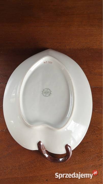 Patera listek Lyngby Dannmark Ręcznie malowana Porcelana i szkło Gdańsk