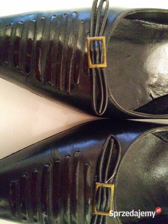 Skórzane szpilki w stylu vintage Kielce sprzedam