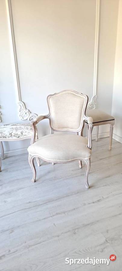 Stylowy fotel len Boho Schabby Chic Ludwik zachodniopomorskie