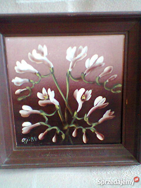 Obrazki olejne kwiaty i pejzarz Szczecin
