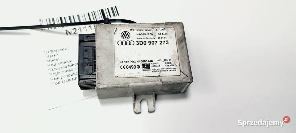 MODUŁ VOLKSWAGEN PHAETON 3D0907273 Lipno sprzedam