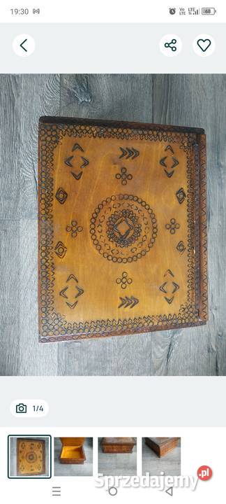 Piękna szkatułka z drewna dolnośląskie Bolesławiec