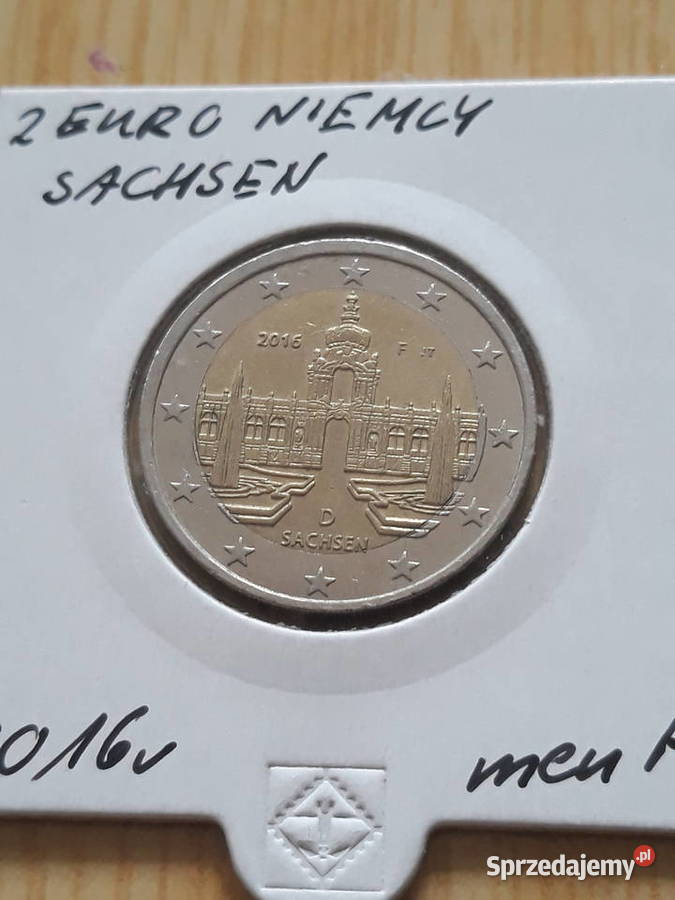 2 Euro Niemcy Sachsen 2016 r men A