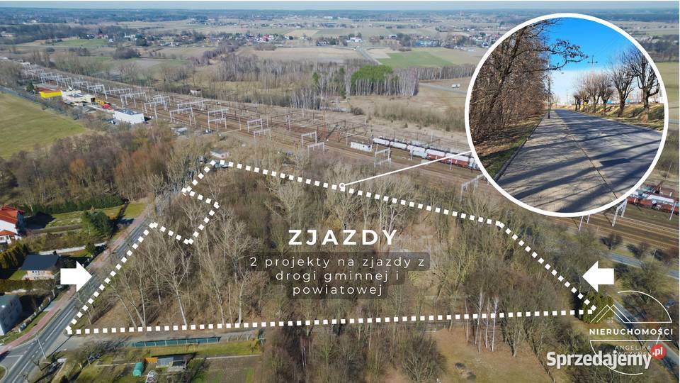 Działka wielorodzinna usługowa S8 i PKP Zduńska Wola sprzedam