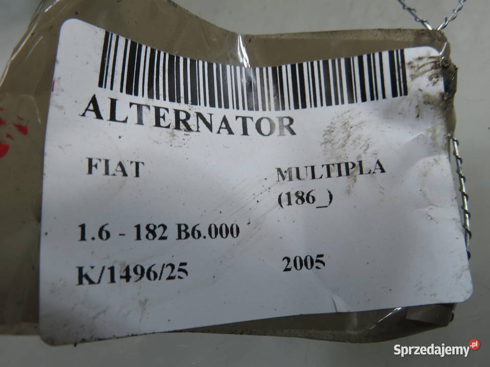 ALTERNATOR FIAT MULTIPLA 186 16 182 B6000 A0191 małopolskie