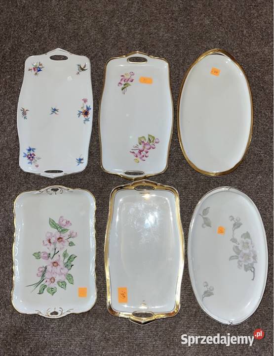 Patera biała porcelana Złocona pomorskie Gdańsk