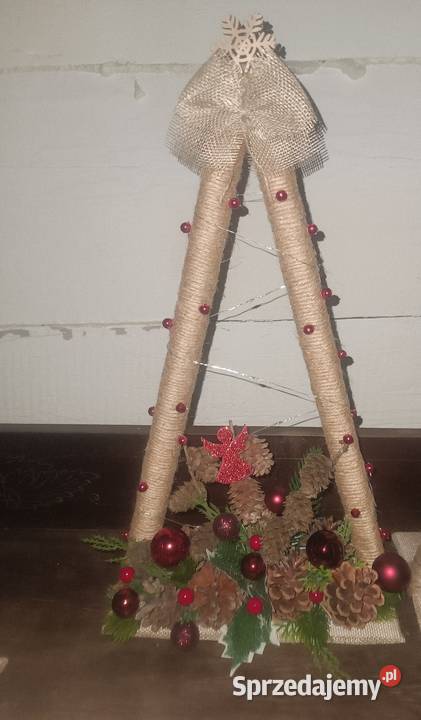 Choinki ze sznurka jutowego handmade lubelskie Lublin