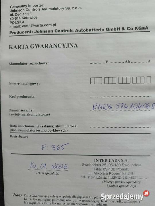 Akumulator Akumulatory Płońsk