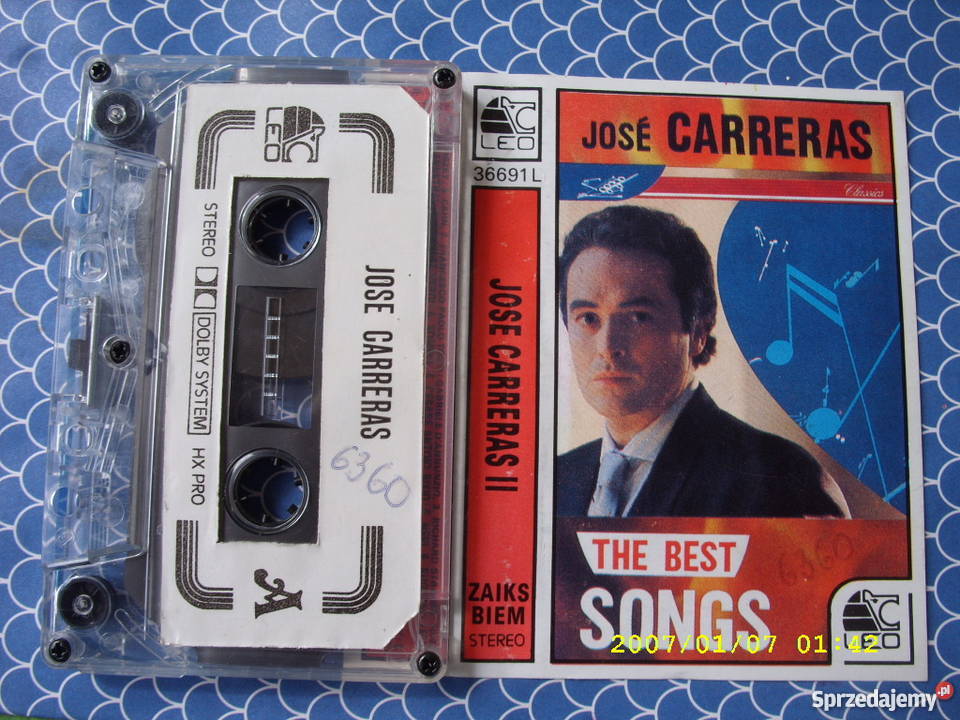 Kaseta J CARRERASTHE BEST SONGS LEO Płyty i kasety Wołów