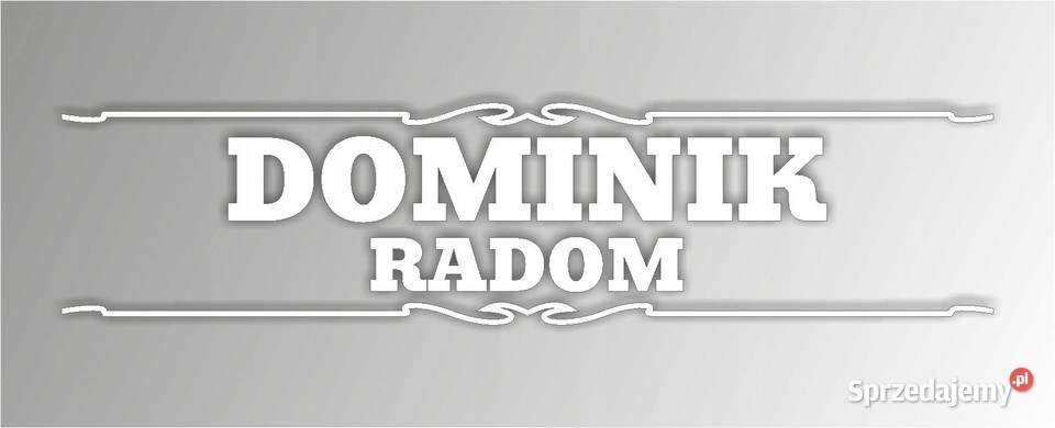 Naklejka imienna z imieniem TIR BUS biała bez wielkopolskie