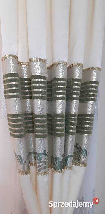 Zasłony liść monstera zielony Mława